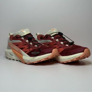 Salomon Sense Ride 5 GTX Waterproof Trail Shoes Women’s Size 9 Red/Peach